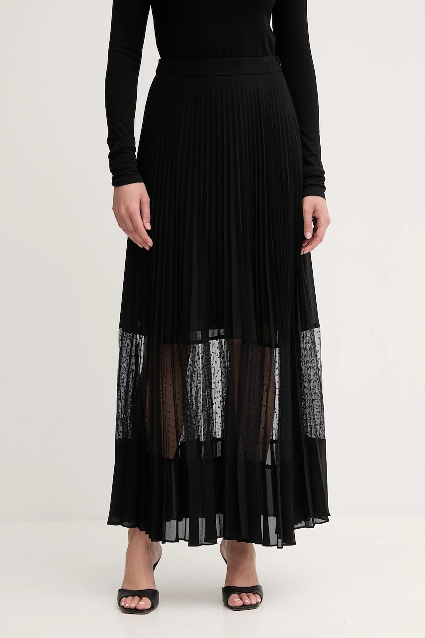 Φούστα Twinset χρώμα: μαύρο, 252TP2642