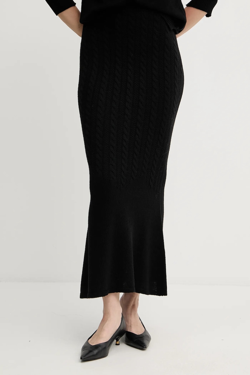 Φούστα Twinset χρώμα: μαύρο, 252TP3322