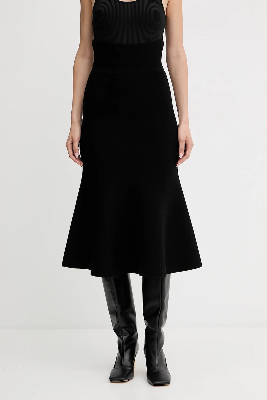 Φούστα Twinset χρώμα: μαύρο, 252TP3412