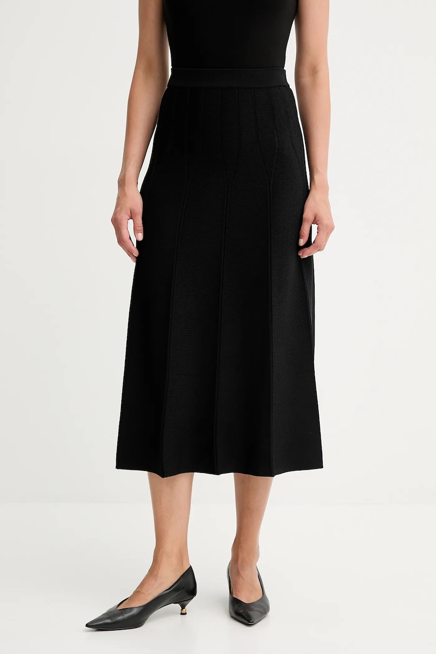 Φούστα Twinset χρώμα: μαύρο, 252TP3641