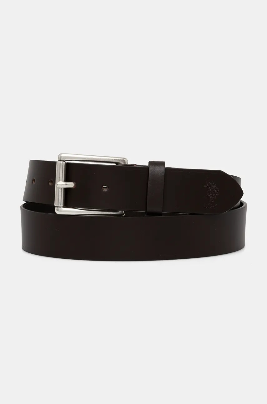 Δερμάτινη ζώνη U.S. Polo Assn. Hitchcock χρώμα: καφέ, AIUH32315MHA