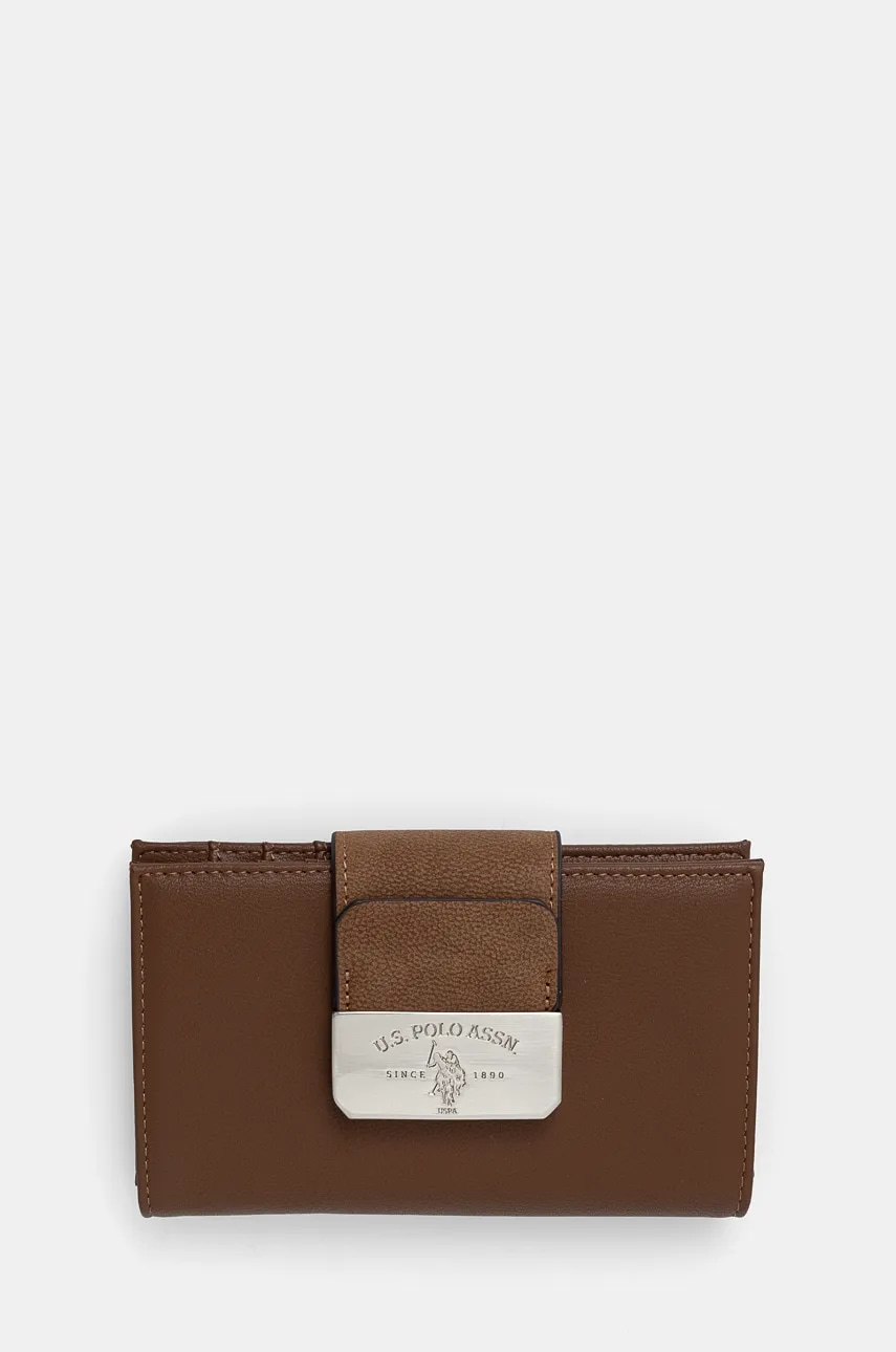 Πορτοφόλι U.S. Polo Assn. Romantic χρώμα: καφέ, WIUR08428WVP