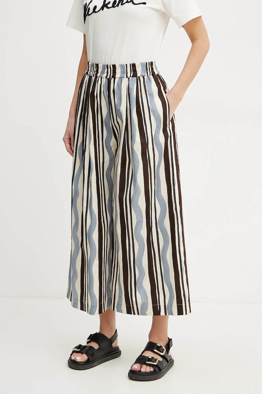 Βαμβακερό παντελόνι Weekend Max Mara χρώμα: μπεζ, 2515131102600