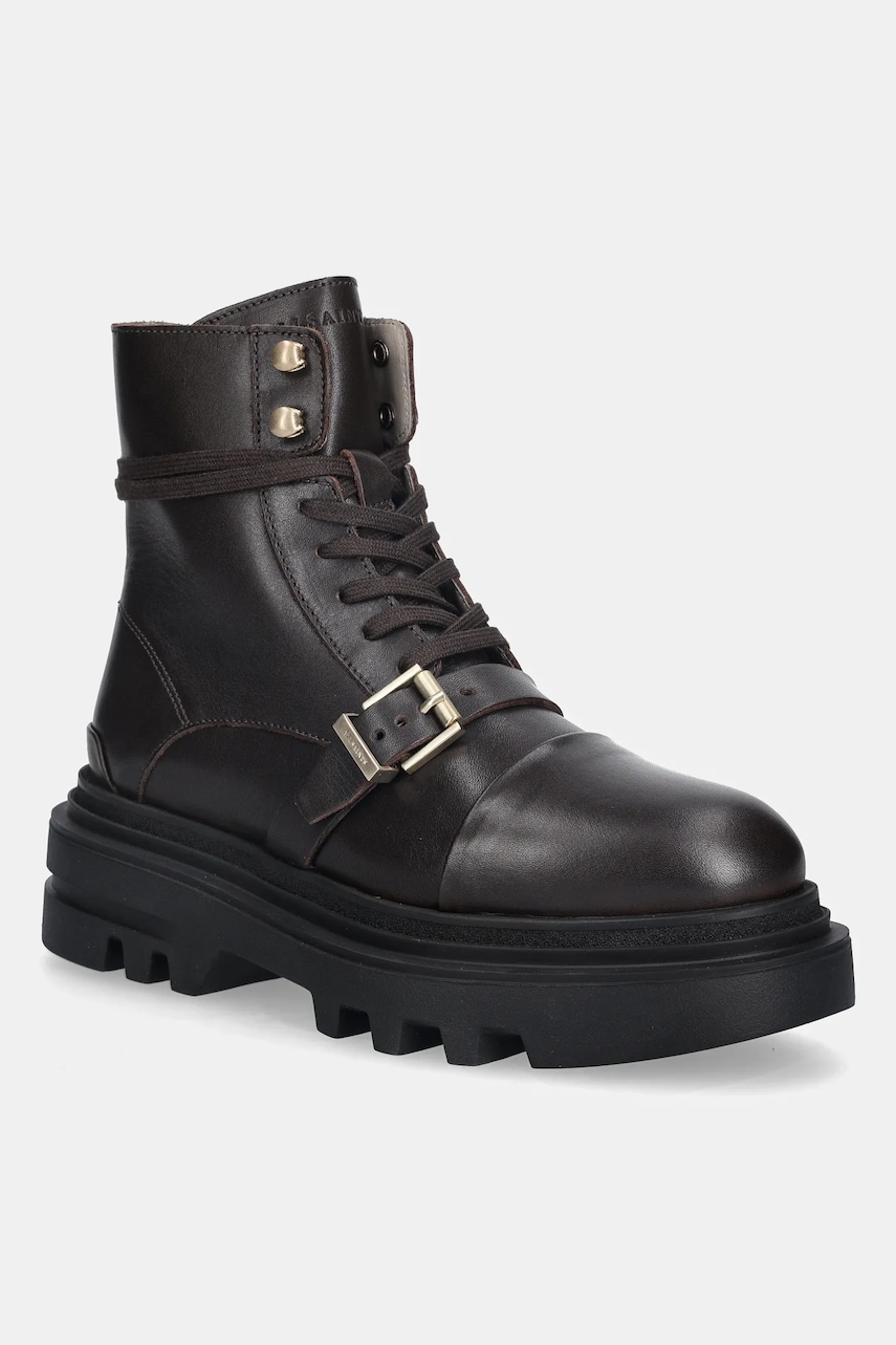 Δερμάτινα workers AllSaints ASTRID BOOT χρώμα: καφέ, W029FC