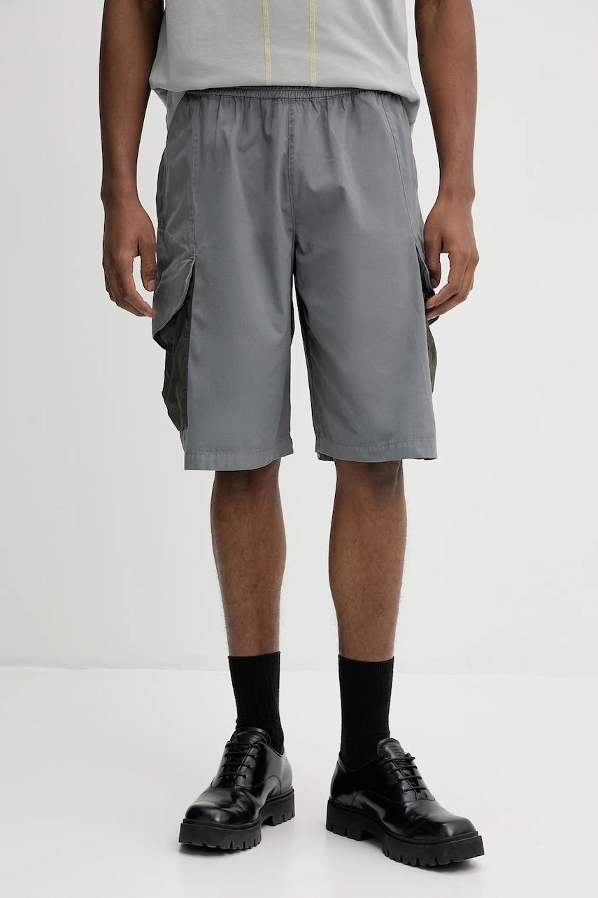Βαμβακερό σορτσάκι A-COLD-WALL* χρώμα: γκρι, ACWMB320