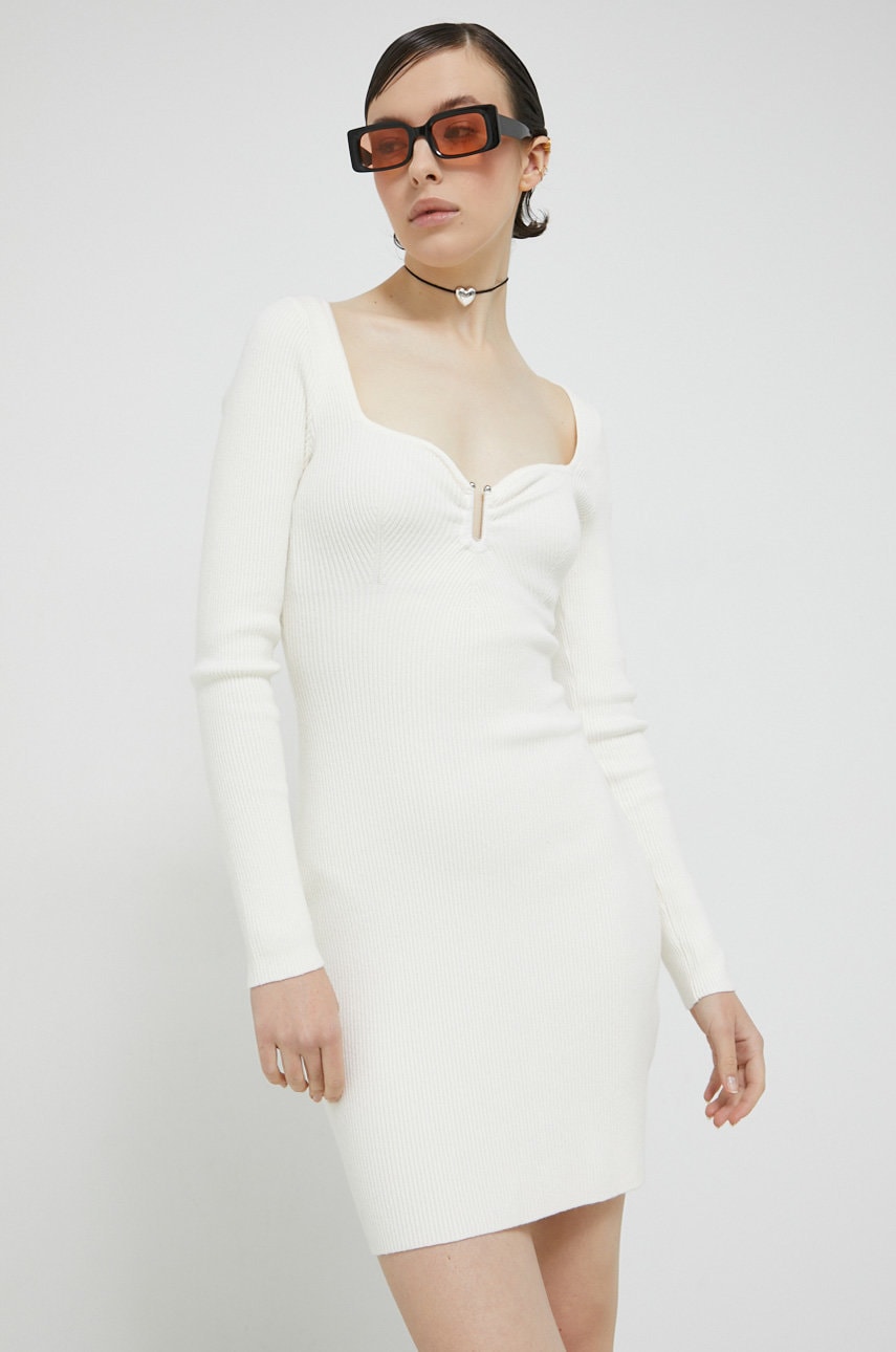 Φόρεμα Abercrombie & Fitch χρώμα: μπεζ,