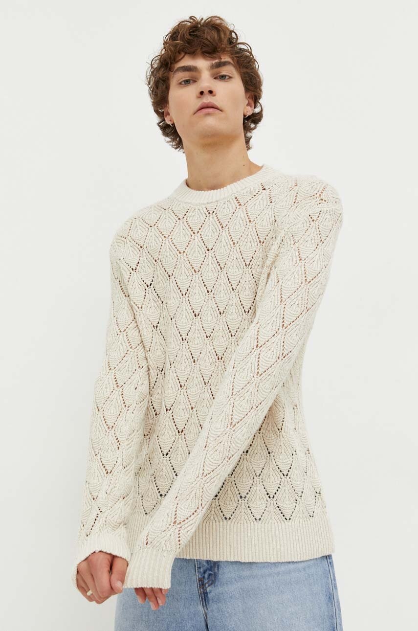 Μπλουζάκι Abercrombie & Fitch χρώμα: μπεζ