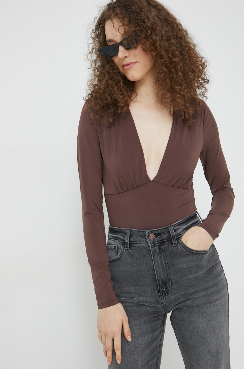 Κορμάκι Abercrombie & Fitch χρώμα: καφέ