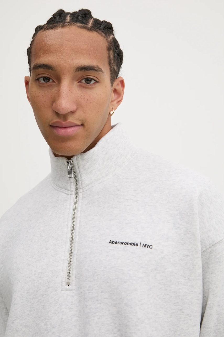 Μπλούζα Abercrombie & Fitch χρώμα: γκρι, KI122-4365