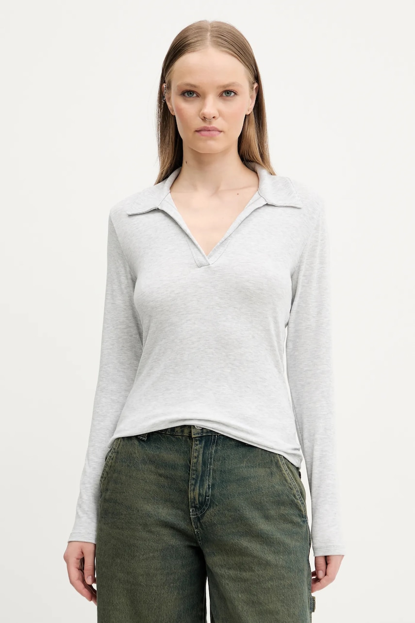 Μακρυμάνικο Abercrombie & Fitch χρώμα: γκρι, KI139-5208