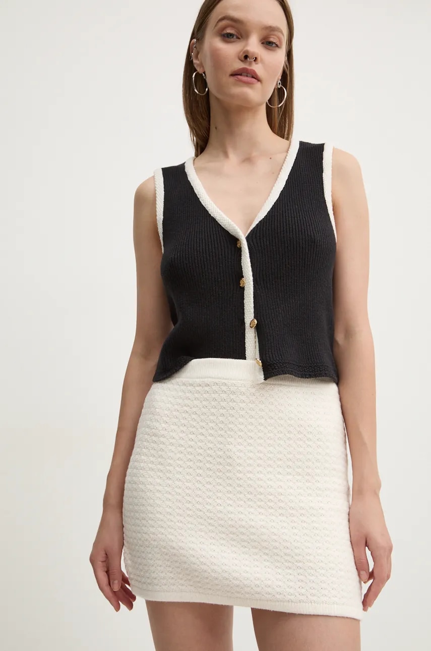 Φούστα Abercrombie & Fitch χρώμα: μπεζ, KI143-4336