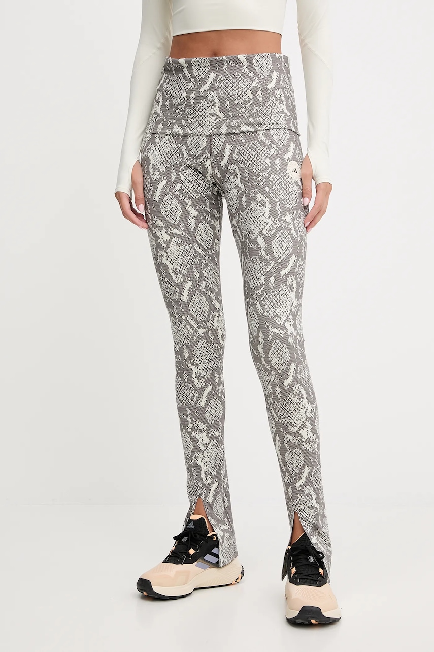 Κολάν προπόνησης adidas by Stella McCartney Training Rolltop Splitcuff Leggings χρώμα: γκρι, JM8477