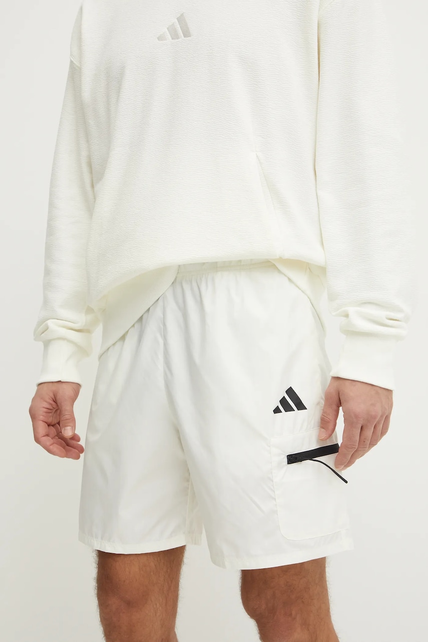 Σορτς adidas City Escape χρώμα: μπεζ, JF3348