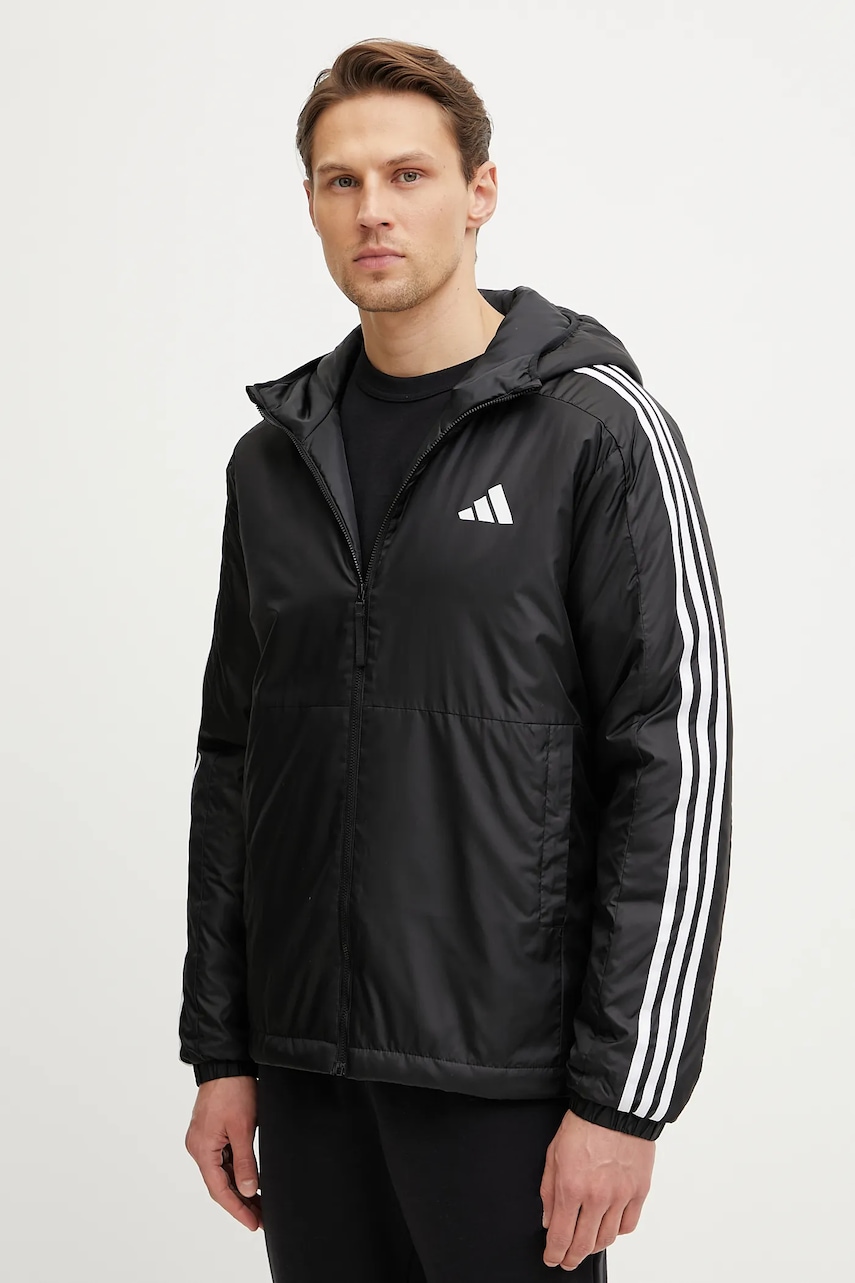 Μπουφάν adidas Essential χρώμα: μαύρο, JD1032