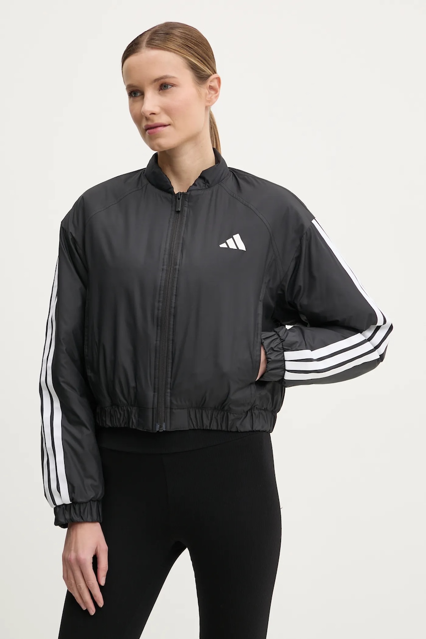 Μπουφάν adidas Essential χρώμα: μαύρο, JD1296