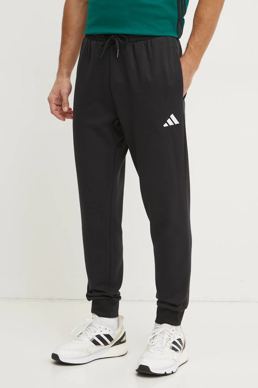 Παντελόνι φόρμας adidas Feelcozy χρώμα: μαύρο, JE3815