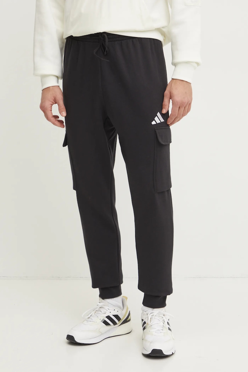 Παντελόνι φόρμας adidas Feelcozy χρώμα: μαύρο, JE3820