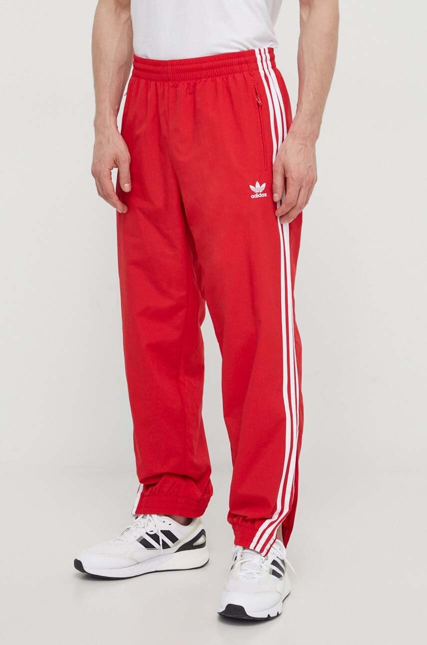 Παντελόνι φόρμας adidas Originals Adicolor Woven Firebird Track Top χρώμα: κόκκινο, IT2498