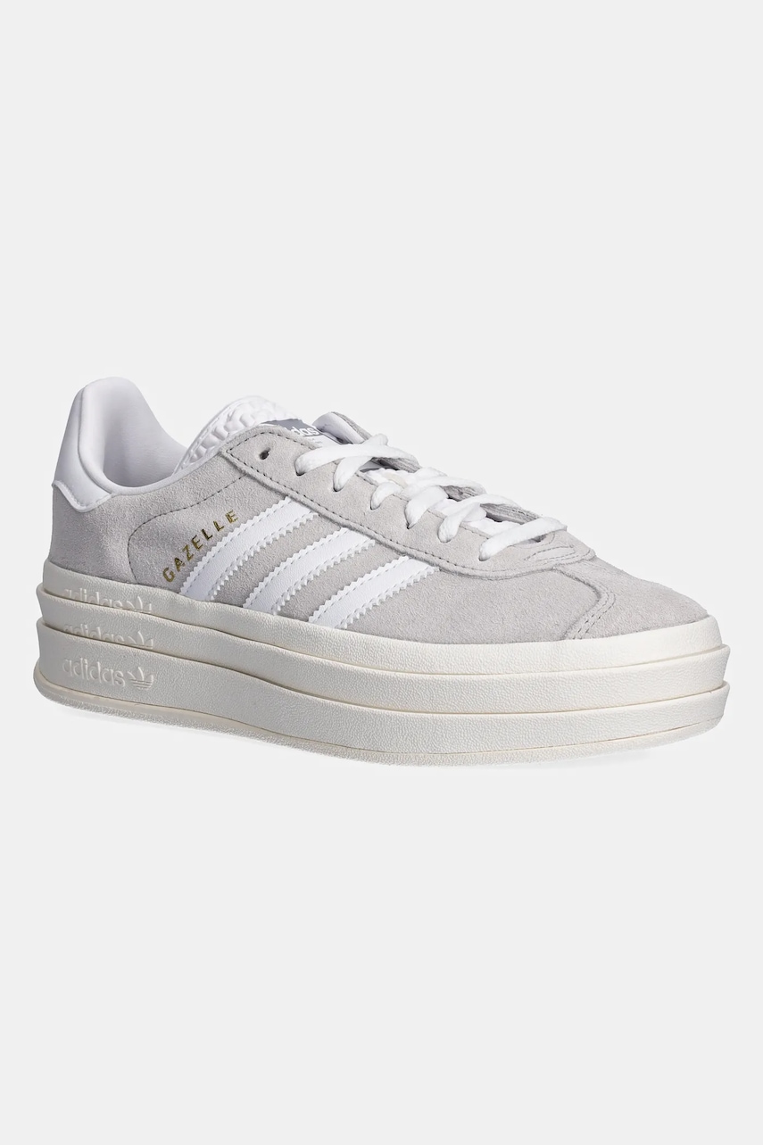 Σουέτ αθλητικά παπούτσια adidas Originals Gazelle Bold W χρώμα: γκρι, HQ6893