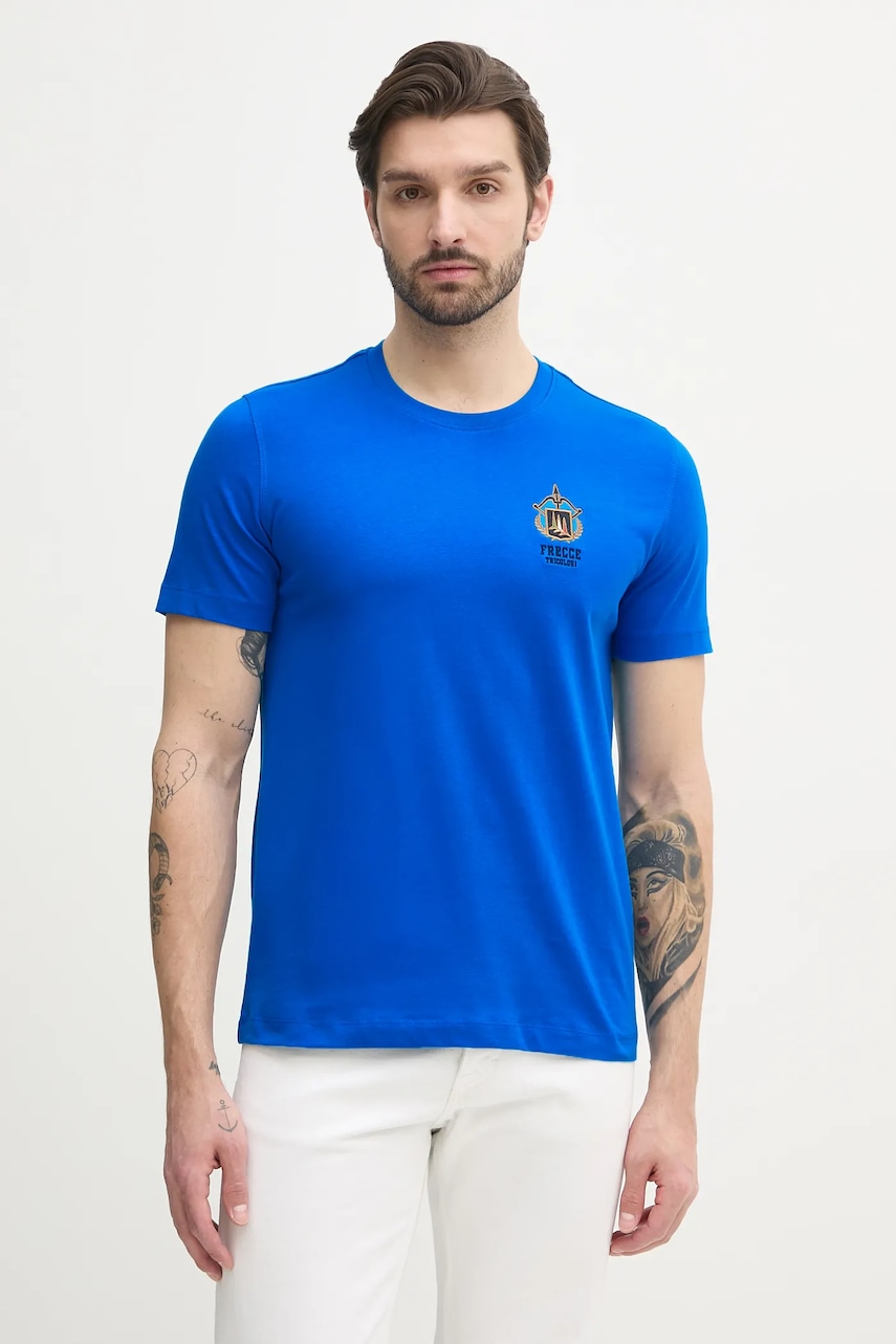 Βαμβακερό μπλουζάκι Aeronautica Militare ανδρικό, χρώμα: ναυτικό μπλε, TS2391J592