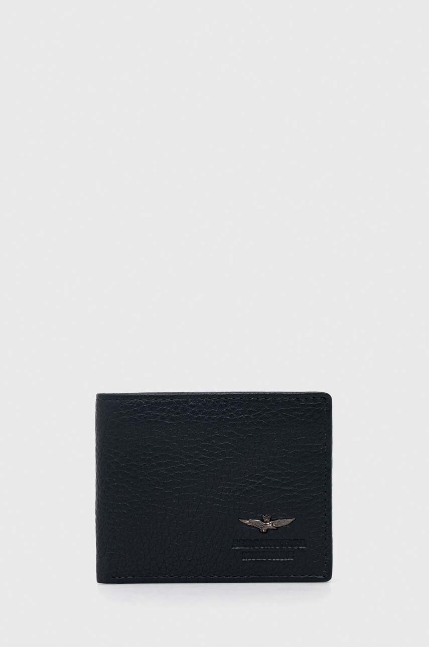 Δερμάτινο πορτοφόλι Aeronautica Militare ανδρικά, χρώμα: ναυτικό μπλε AM180