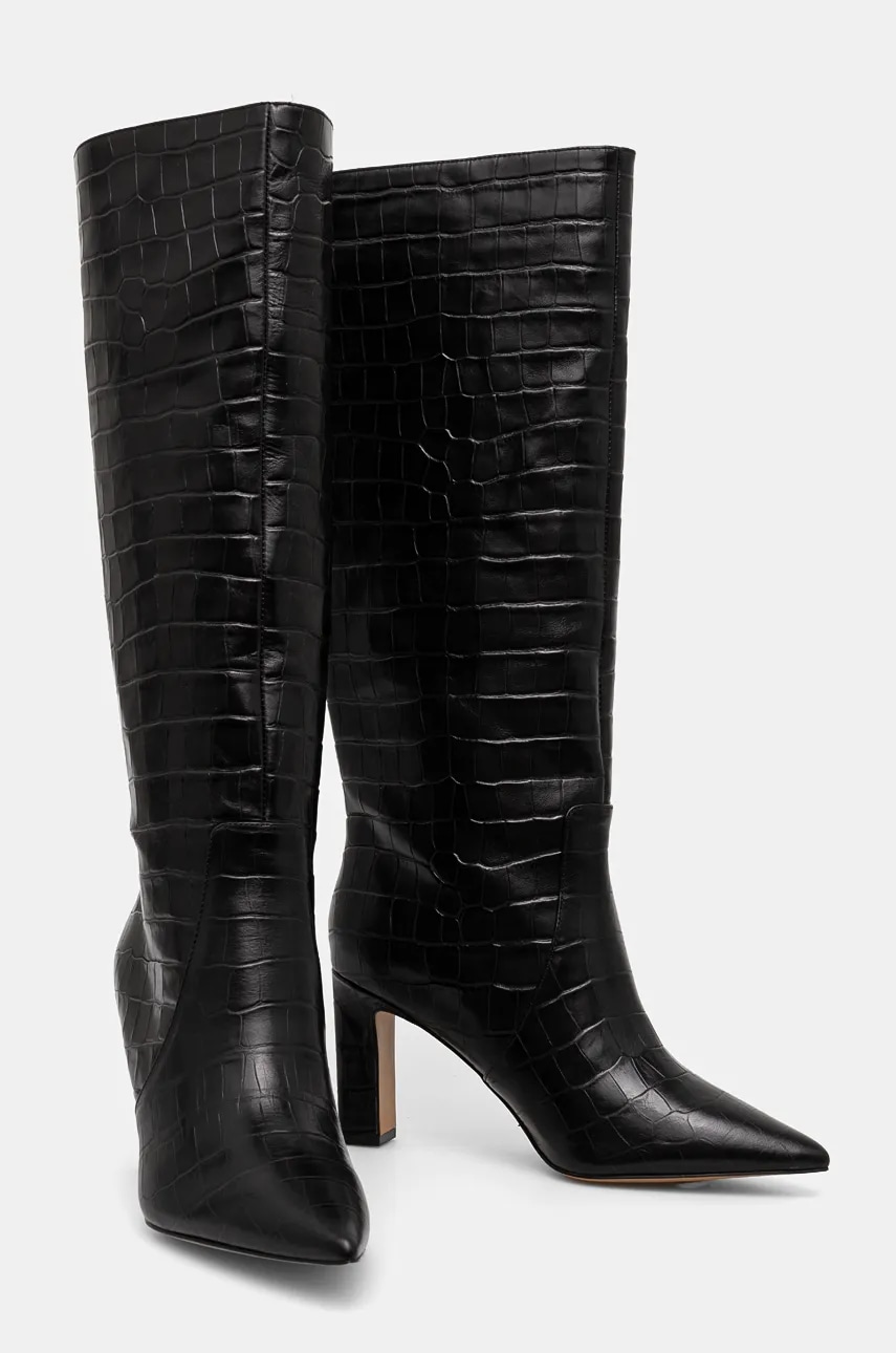 Δερμάτινες μπότες Aldo CADIGODER γυναικείες, χρώμα: μαύρο, 13838606 CADIGODER