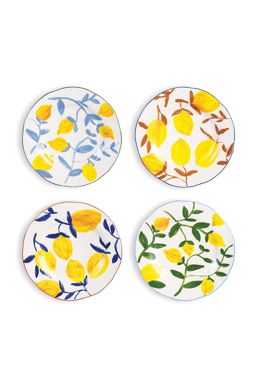 Σετ πιάτων &k amsterdam Plate Lemon Twig 4-pack