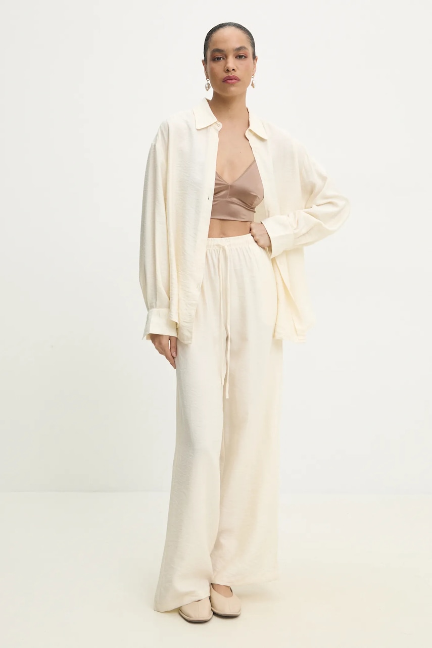 Πουκάμισο και παντελόνι Answear.LAB χρώμα: μπεζ