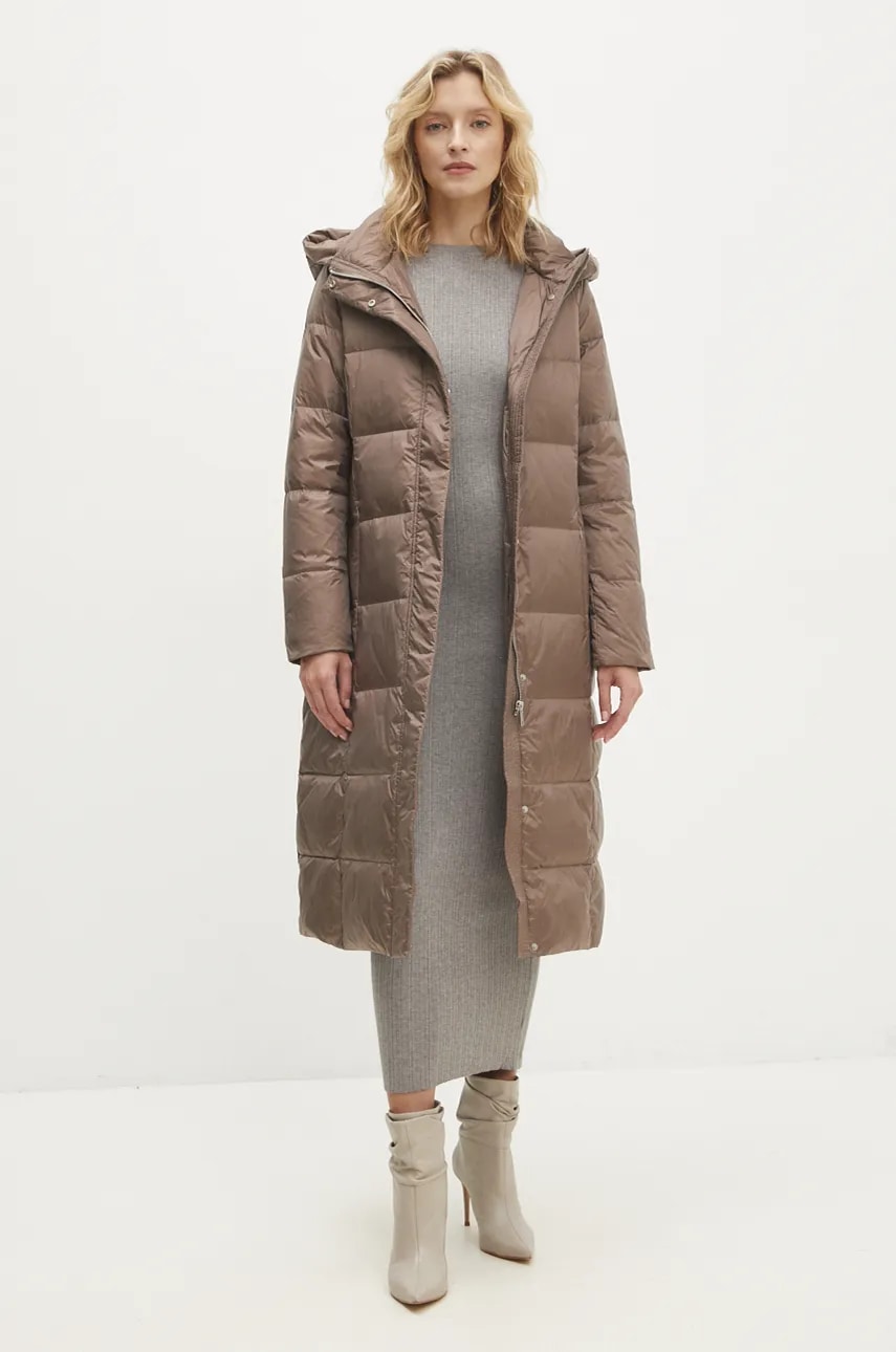 Μπουφάν με επένδυση από πούπουλα Answear.LAB χρώμα: μπεζ