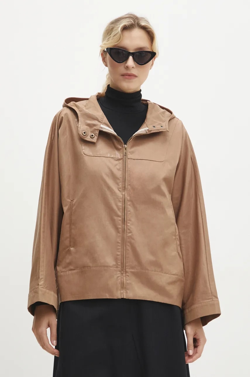 Μπουφάν Answear.LAB χρώμα: μπεζ