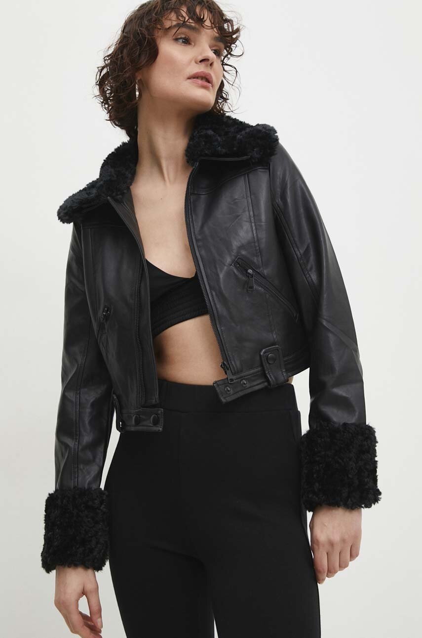 Μπουφάν Answear.LAB χρώμα: μαύρο