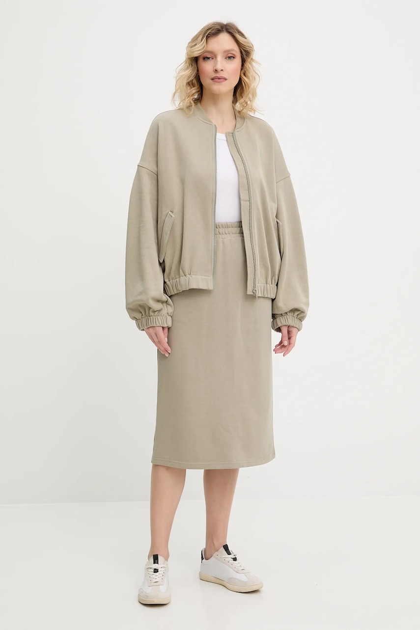 Σετ - μπλούζα και φούστα Answear.LAB χρώμα: πράσινο