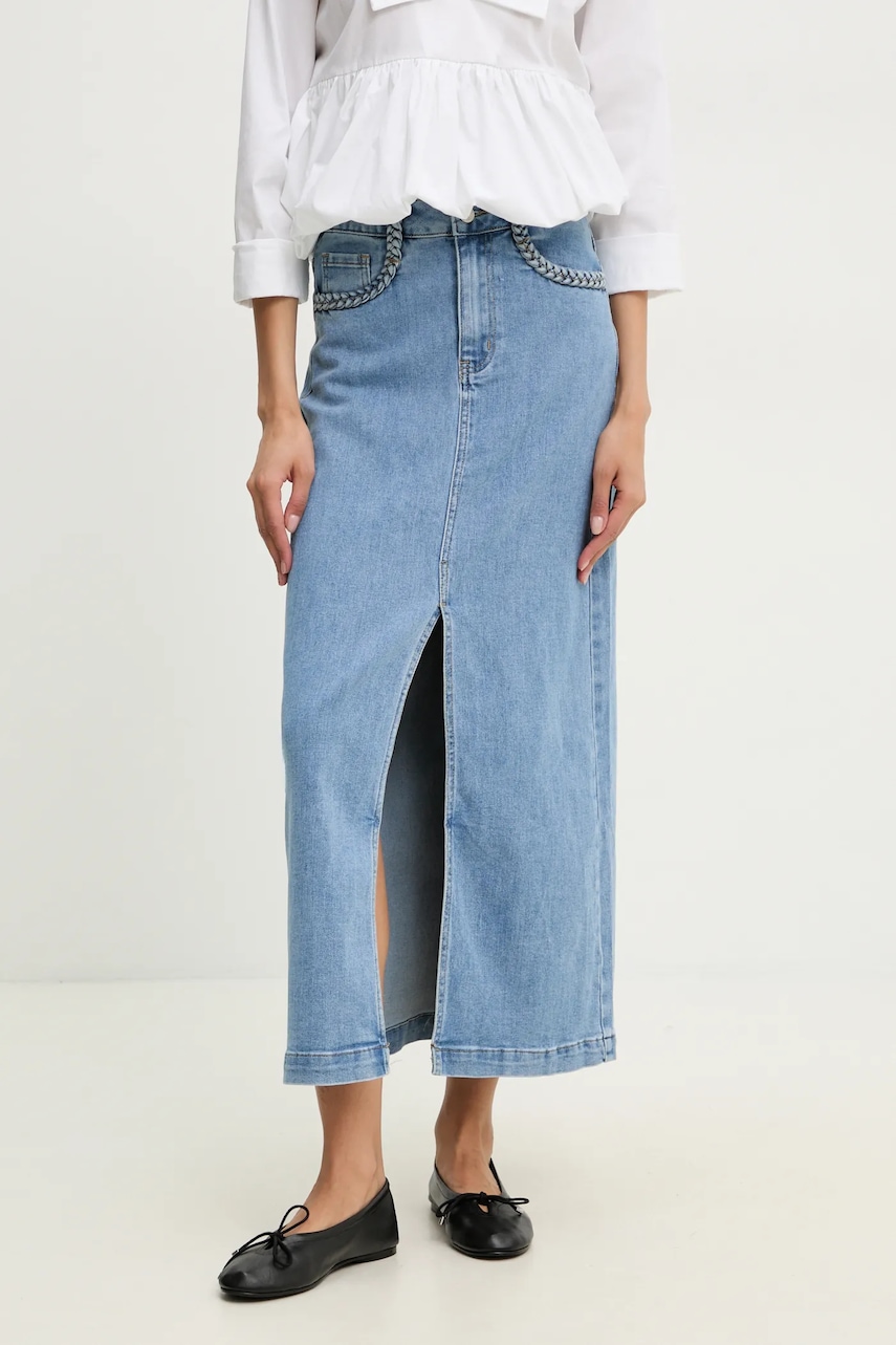 Τζιν φούστα Answear.LAB χρώμα: μπλε