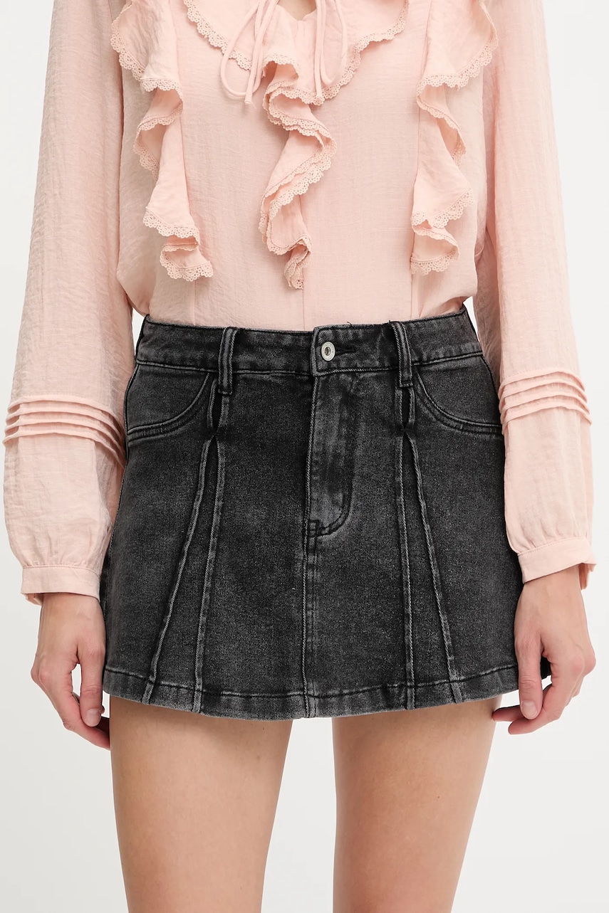 Τζιν φούστα Answear.LAB χρώμα: μαύρο