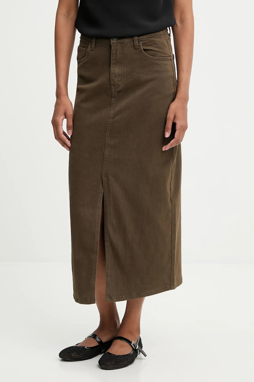 Τζιν φούστα Answear.LAB χρώμα: πράσινο