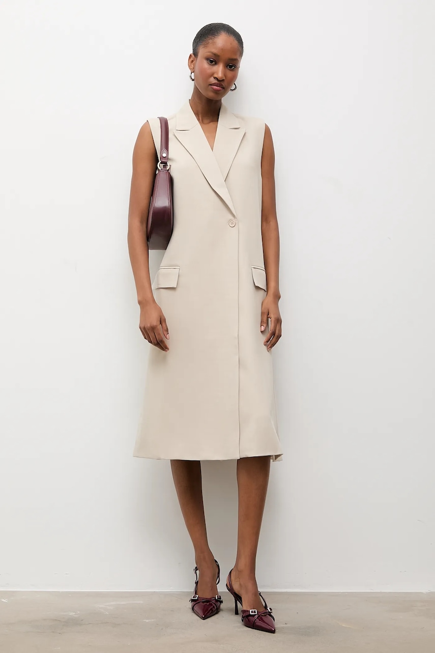 Γιλέκο Answear.LAB χρώμα: μπεζ