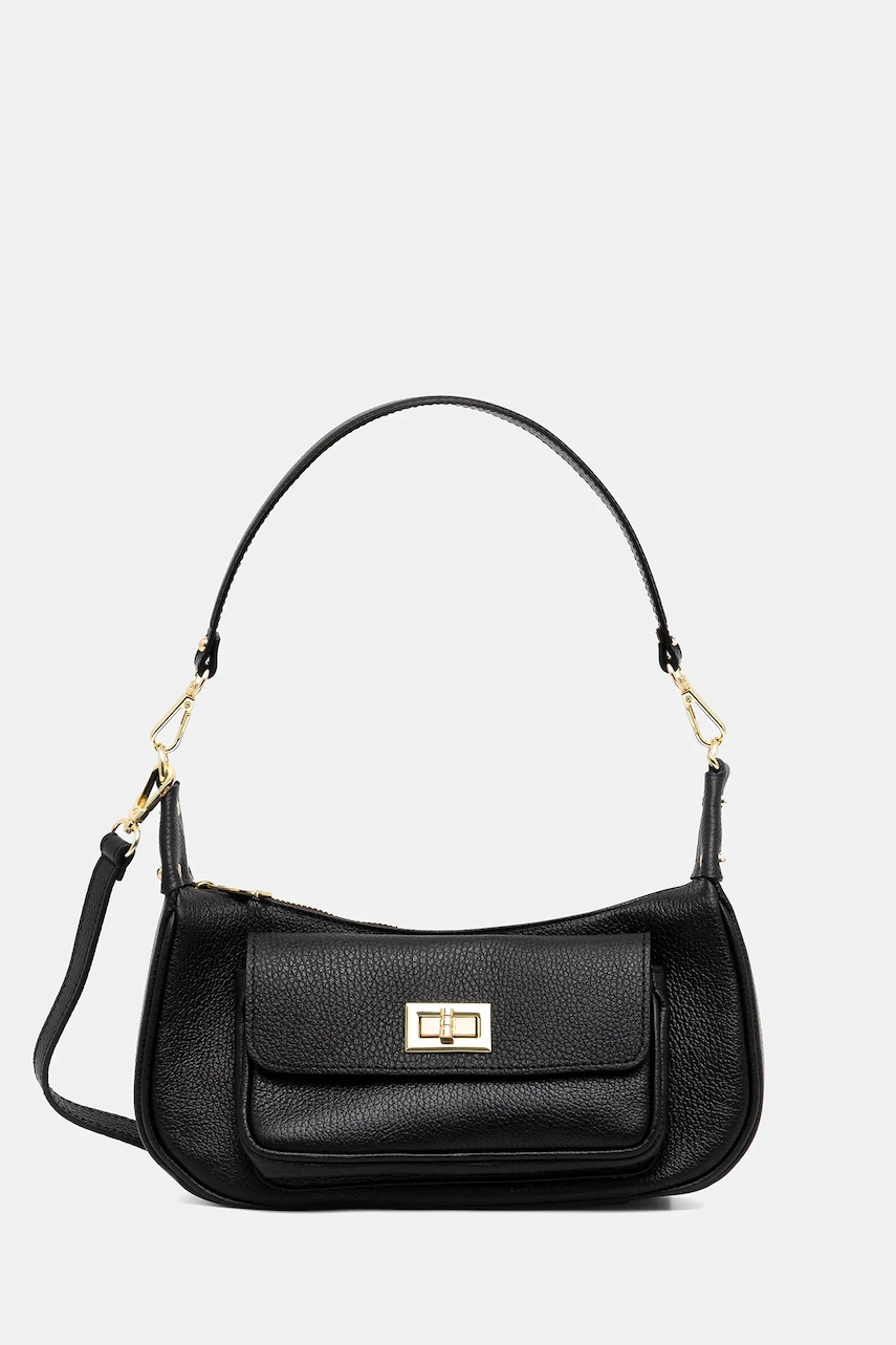 Δερμάτινη τσάντα Answear.LAB χρώμα: μαύρο