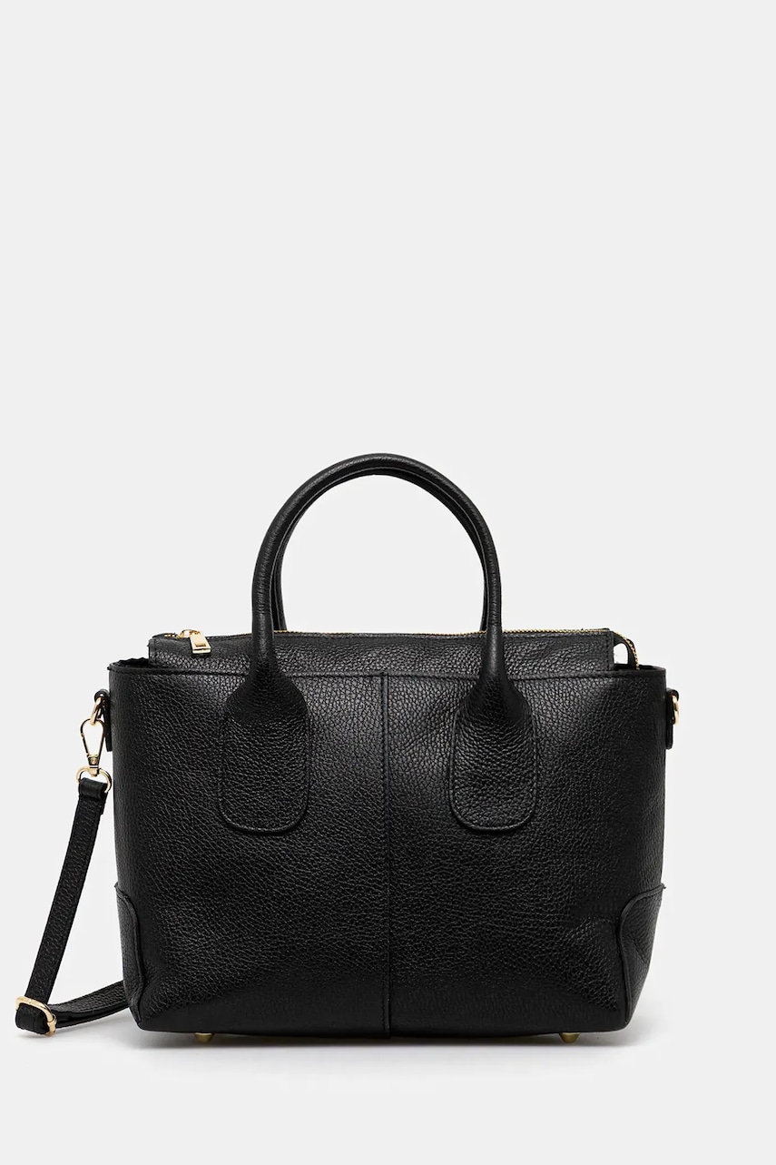 Δερμάτινη τσάντα Answear.LAB χρώμα: μαύρο