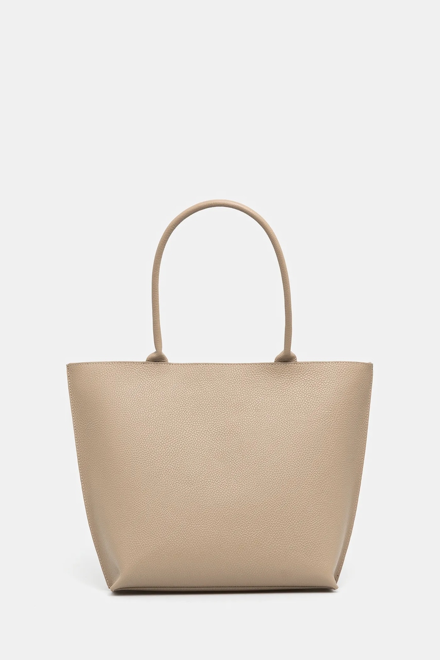 Δερμάτινη τσάντα Answear.LAB χρώμα: μπεζ