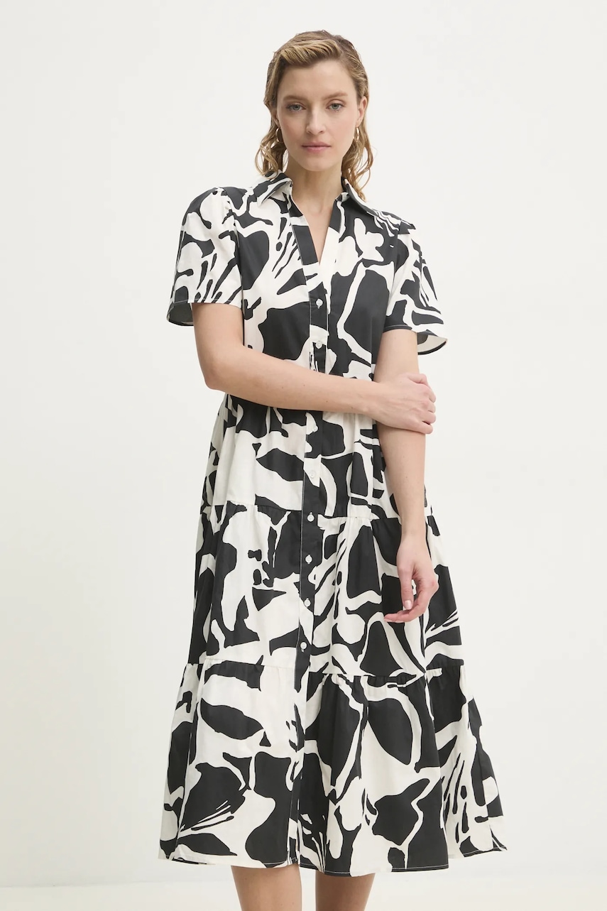 Βαμβακερό φόρεμα Answear.LAB χρώμα: μαύρο