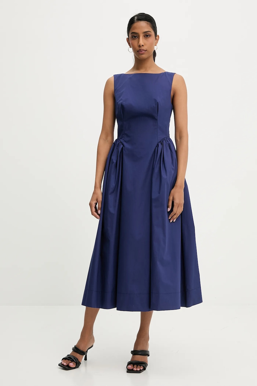 Βαμβακερό φόρεμα Answear.LAB χρώμα: μαύρο