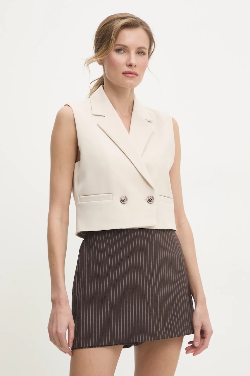 Γιλέκο Answear.LAB χρώμα: μπεζ