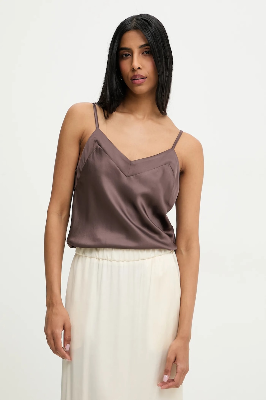 Μπλουζάκι Answear.LAB χρώμα: καφέ