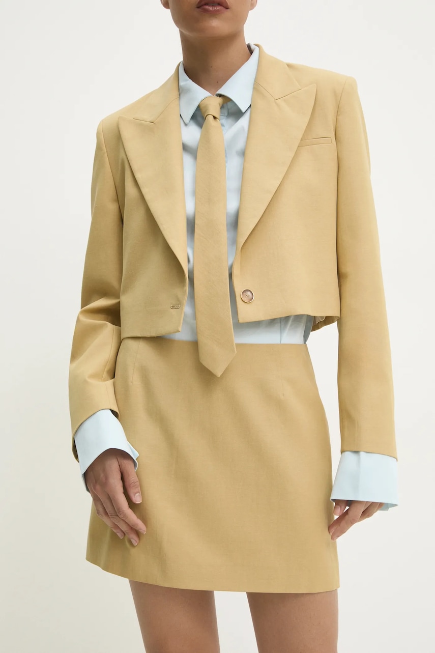 Μίνι φούστα Answear.LAB χρώμα: κίτρινο