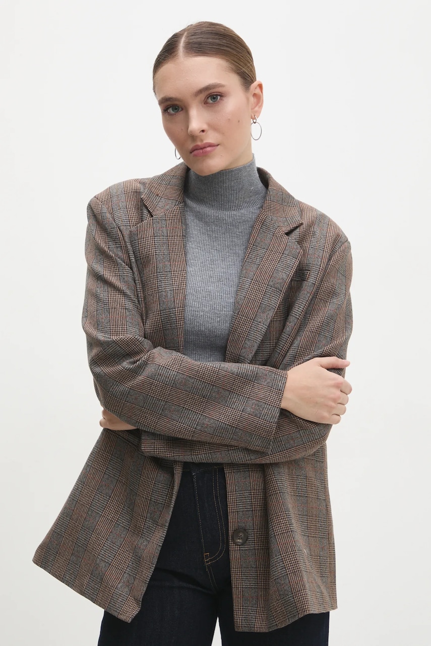 Σακάκι Answear.LAB χρώμα: καφέ