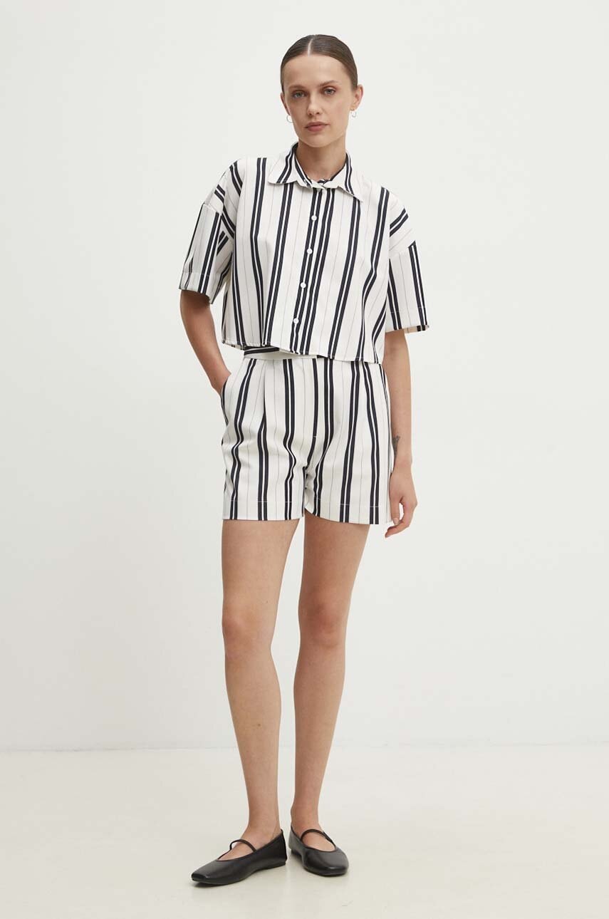 Πουκάμισο και βερμούδα Answear.LAB χρώμα: άσπρο