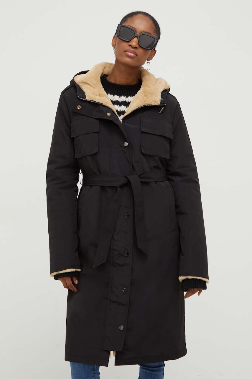 Μπουφάν Answear.LAB waterrepellent χρώμα: μαύρο