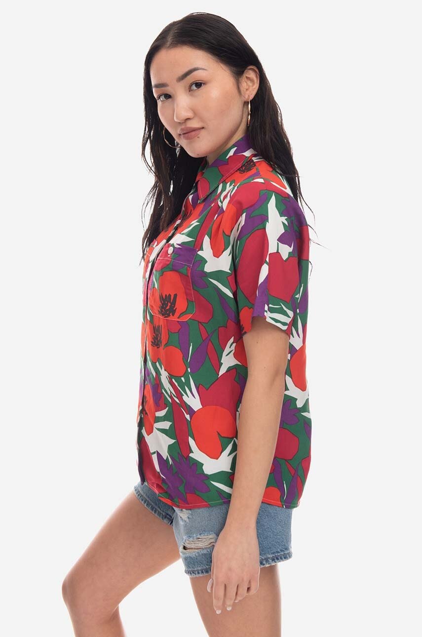 Πουκάμισο με μείγμα από λινό A.P.C. F3VIAJQ-F12504 RED