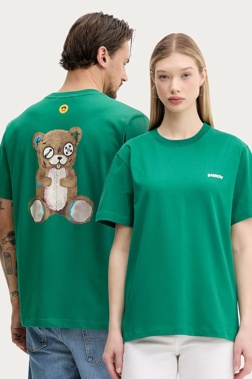 Βαμβακερό μπλουζάκι Barrow χρώμα: πράσινο, S5BWUATH150