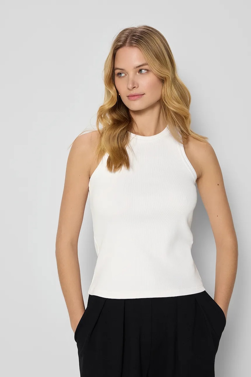 Βαμβακερό τοπ Bizuu ALEXIN χρώμα: μπεζ, ALEXIN KREMOWY